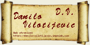 Danilo Vilotijević vizit kartica
